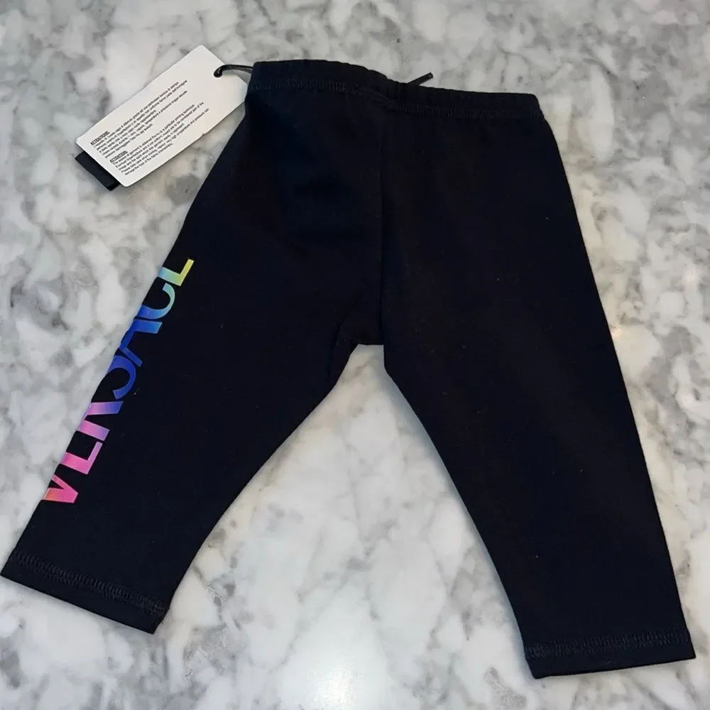 NWT VERSACE LOGO LEGGINGS 3/6M - Picture 3 of 4